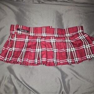 Role play red mini skirt one size